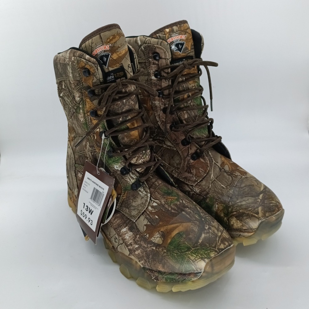 Herman Survivors Mens Hunting Boots Camo 13W Insulated MNHS46DP004 New s8